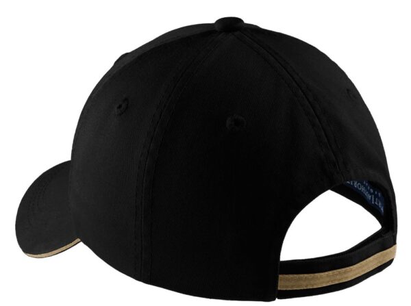 Back view of a black cap