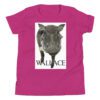 A pink t-shirt with a picture of a zebra