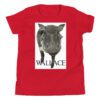A red t-shirt with a picture of a zebra