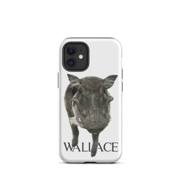 A phone case with an image of a cow.