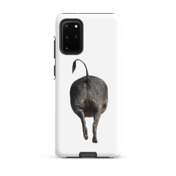 A dog is jumping in the air on a phone case