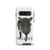 A phone case with a picture of a cow.