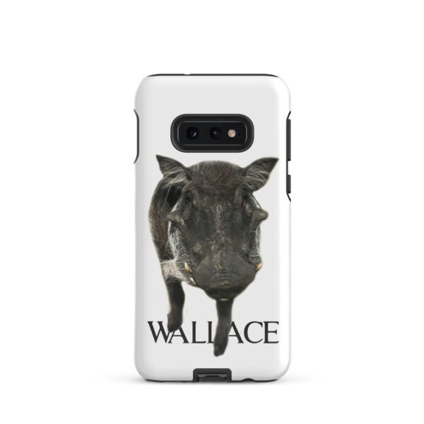A phone case with a picture of a pig.